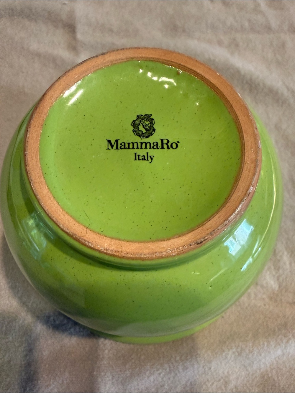 Mamma Ro Green Ceramic Bowl